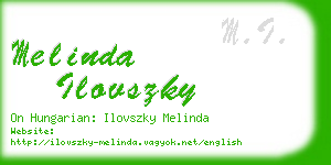 melinda ilovszky business card